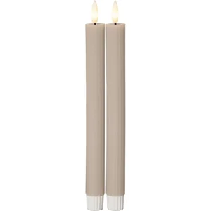 LED svíčky 2 ks Flamme Stripe 25 cm (Star Trading)