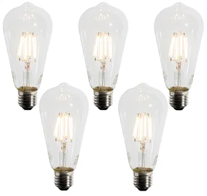 LED žárovky E27 A60 se soumrakovým senzorem, sada 5 kusů