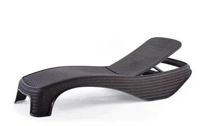 Lehátko ATLANTIC z umělého ratanu – antracit