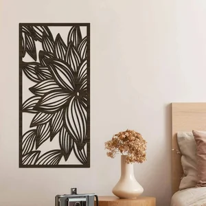 Leknín Vyřezávaný květinový dekorativní panel na zeď