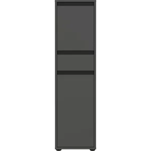 Lemont antracitová vysoká úzká koupelnová skříňka 33×121 cm