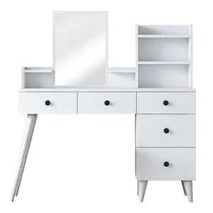 LEVICO toaletní stolek se zrcadlem – bílý