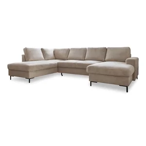 Levý roh manšestrová rozkládací pohovka Lofty Lilly