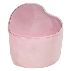 Lil Sofa: Dětský sametový puf, světle růžový