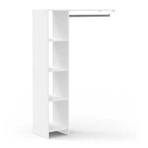LINLON šatní skříň s otevřeným designem, bílý mat