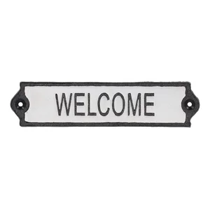 Litinová dekorativní cedule Welcome 21x5 cm