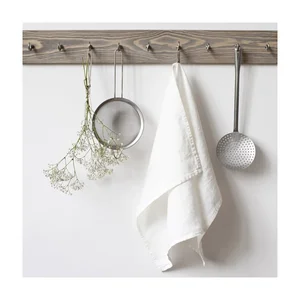 Lněná utěrka Linen Tales, bílá, 65 × 45 cm