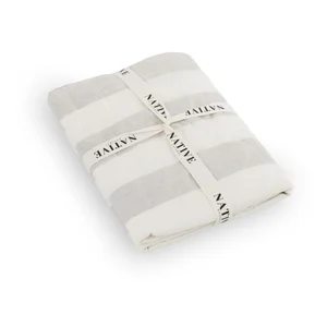 Lněné povlečení Natural Stripes 135x200 cm – jednolůžko