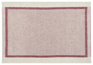 Lněné prostírání Laina 46x32 cm, bordové