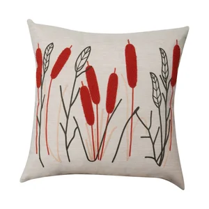 Lněný dekorační polštář Straw 43x43 cm