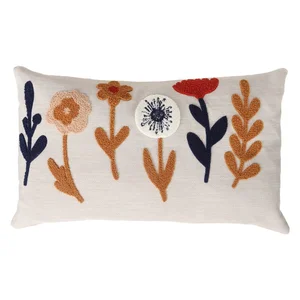 Lněný dekorativní polštář Orkide 25x43 cm