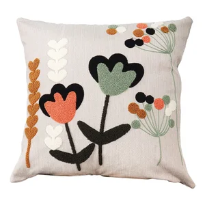 Lněný polštář Lale 43×43 cm