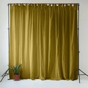 Lněný závěs Moss Green 140x250 cm – Linen Tales