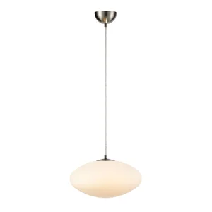 Locus Bílé závěsné svítidlo se skleněným stínidlem 38 cm