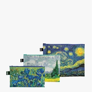 LOQI 3× zip kapsa – Vincent van Gogh: Hvězdná noc a Pole s cypřiši