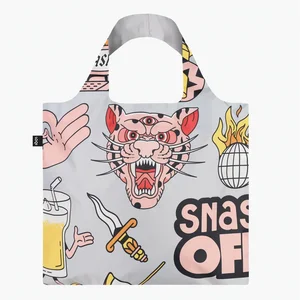LOQI SNASK Tiger Grey – skládací taška