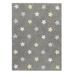 Lorena Canals Bio koberec Stars 120×160 cm šedo-modrý