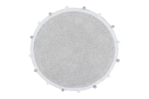 Lorena Canals Bubbly kruhový koberec, ručně tkaný, šedý, průměr 120 cm