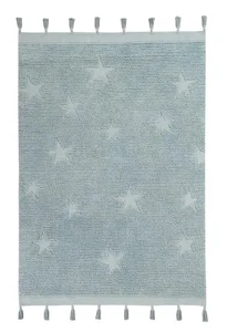 Lorena Canals Hippy Stars – modrý ručně tkaný koberec 120×175 cm (bio bavlna)