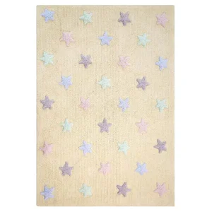 Lorena Canals Stars Vanilla – Bio koberec 120×160 cm, ručně tkaný