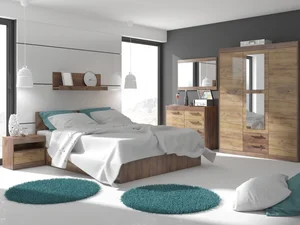 Ložnice GATTON 1 – craft tobaco / craft zlatý, 5 let záruka