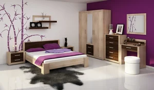 Ložnice MOLTENO dub sonoma světlý a tmavý
