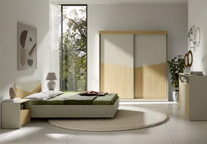 Ložnice STRAKOŠ A-TON šedobéžová/olejovaný dub 160 cm