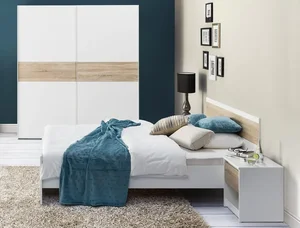 Ložnice WENECJA – skříň, postel a 2 noční stolky