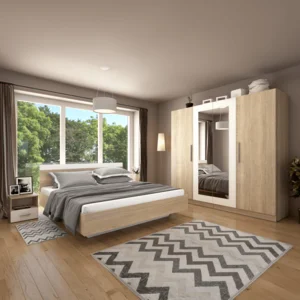 Ložnicový komplet 180x200 cm – dub sonoma/bílá (MATISA)