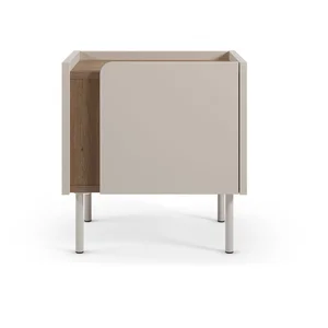 Lucile Noční stolek – dubový dekor, krémovo-přírodní odstín (Marckeric)