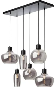 Lustr Atlantis s lanem, černý, 6xE27, 42W, 230V