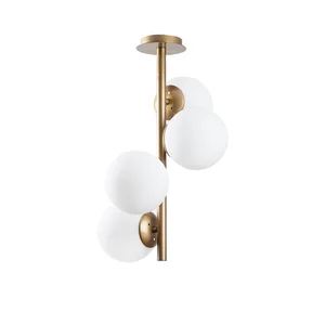 Lustr GRAMAR 4xE27, 32 × 53 cm, zlatá/bílá