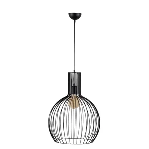 Lustr ZALLON 1xE27, černý, výškově nastavitelný 66–146 cm, průměr 38 cm