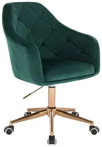 LuxuryForm DESIGN Křeslo ANDORA VELUR na zlaté podstavě
