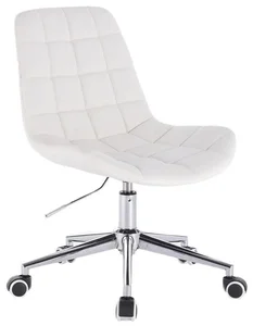 LuxuryForm DESIGN Židle Paris s kolečky a stříbrnou základnou