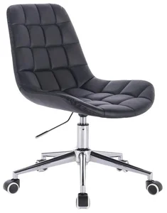 LuxuryForm DESIGN Židle Paris s kolečky a stříbrným podstavcem