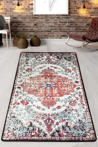 Luxusní koberec 200 × 290 cm – bavlna/polyester, protiskluzová spodní strana