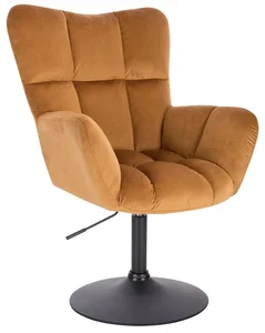 Luxusní křeslo Aurora Velur černé s elegantní základnou