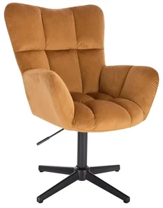 Luxusní velurové křeslo Aurora s černým křížem