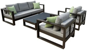 Luxusní zahradní sedací souprava WINSOR hnědá