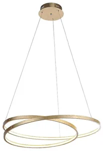Luxusní Závěsná Lampa ve Zlatém Designu s LED, Stmívatelná - Model Rowan, 72 cm