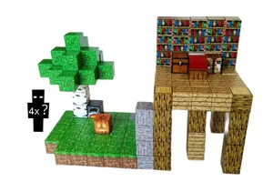 Magnetická stavebnice Minecraft: Knihovna a magický strom