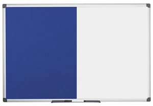 Magnetická tabule s textilní nástěnkou 120x90 cm