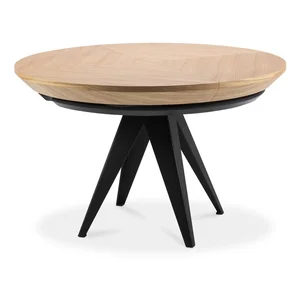 Magnus rozkládací stůl Ø120 cm, černé kovové nohy – Windsor & Co Sofas