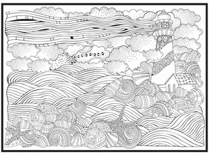 Maják - Omalovánkový Plakát 50x70 cm