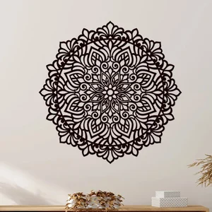 Mandala HOJNOST na zeď 80 cm Černá