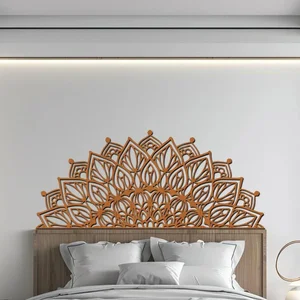 Mandala na zeď Bohatost 90x39 cm Třešeň