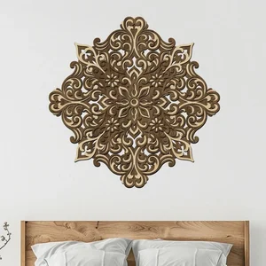 Mandala Pozitivity 3-vrstvá dřevěná dekorace 40 cm