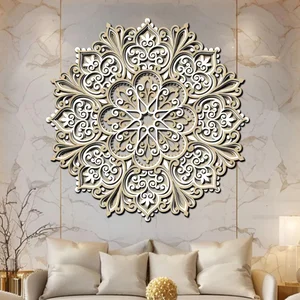 Mandala Života 3D z Dřeva Ø 40 cm Javor-Bílá