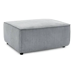 Manšestrový taburet Nihad světlá šedá